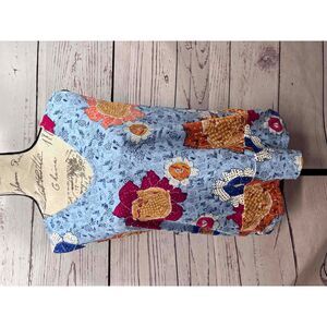 INC International Concepts Floral Pattern‎ Sleeveless Blouse Multicolor XL
